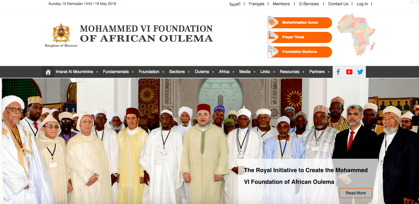 The Official Website of the Mohammed VI Foundation of African Oulema