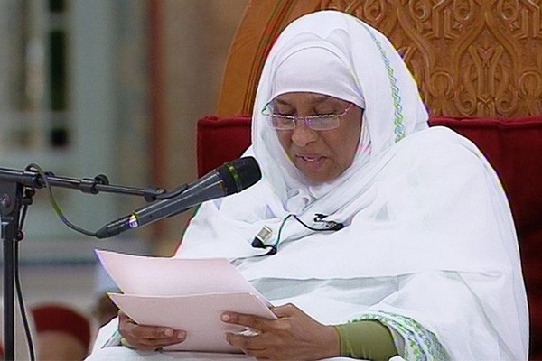 Safiya Abderrahim Tayeb Mohammad Professeur à l’Université Oum Derman et membre de la section de la Fondation Mohammed VI des Ouléma Africains au Soudan