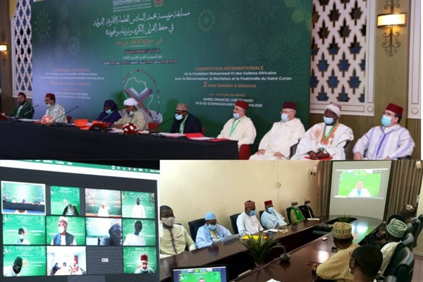 Launch of the final stage of the Mohammed VI Foundation of African Oulema competition of the memorization, recitation and psalmody of the Holy_Quran, exceptionally organized in a virtual format this year.