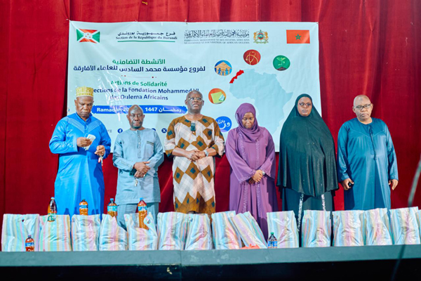بوروندي – مؤسسة محمد السادس للعلماء الأفارقة توزع مساعدات غذائية لفائدة الطلبة والأيتام والأرامل خلال شهر رمضان