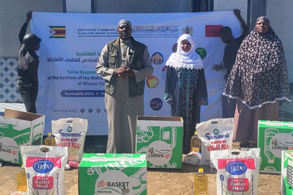 زيمبابوي: مؤسسة محمد السادس للعلماء الأفارقة توزع مساعدات غذائية على 380 أسرة خلال رمضان 1447